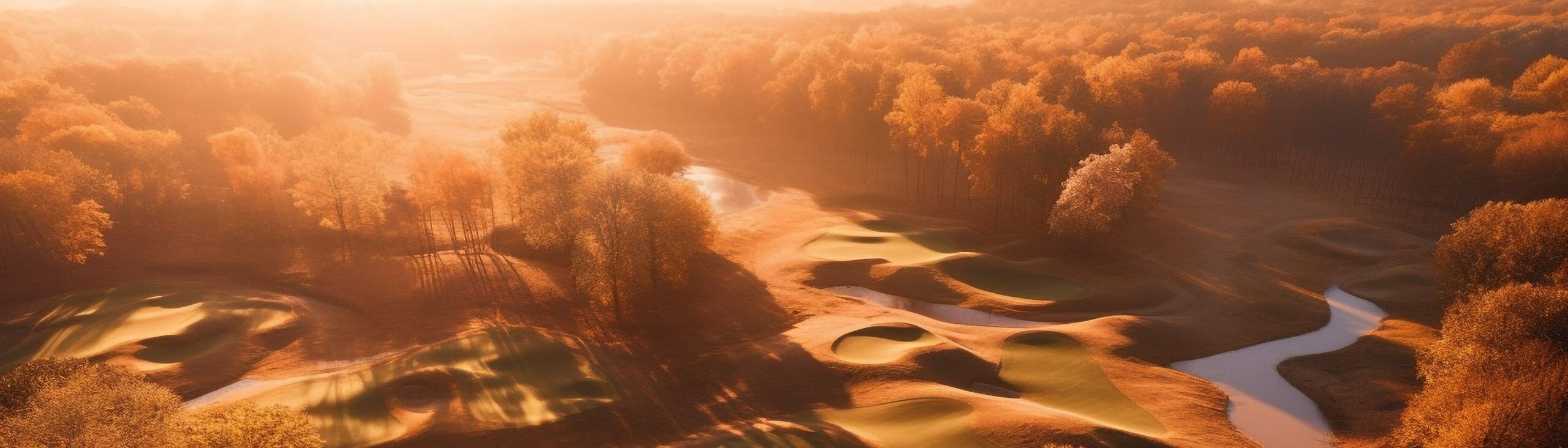 Parcours de golf vue aérienne