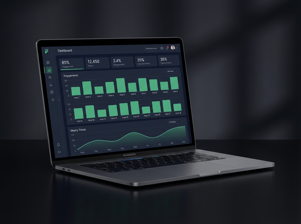 Dashboard analytics Espace Club Skytee — MacBook Pro